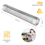 Pellet Smoker Tube, 2 Pack 12'' Stainless Steel BBQ Wood Pellet Tube Smoker, for Cold/Hot Smoking (2 Pack 12'' Smoker) LFSEMINI