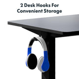 FLEXISPOT One-Piece Electric Standing Desk, 60 x 24 Inches Adjustable Desk with Seamless Desktop, Memory Controller Height Adjustment (Black Frame + Black Desktop, 2 Packages) FLEXISPOT