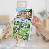 Set of 4 Wooden Puzzle Display Stand, Wooden Puzzle Storage Rack, Puzzle Organizer, Puzzle Holder Rack for Kids Adults Craft Collection Lovers Tefola