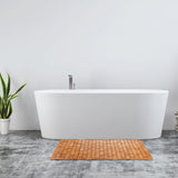 Dicunoy Bamboo Bath Mat, Bathroom Shower Rug, Wooden Toilet Doormats for Shower Doorsteps, Sauna, Tub (23.6" L x 16" W) Dicunoy