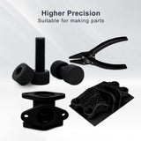 YOUSU Nylon-Like Tough Resin 3D Printer Resin with High Resistance, Functional High-Resolution, 405nm UV Light Curing 3D Printing Liquid for LCD DLP 3D Printer and 8K Capable (1kg, Black) Yousu