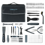 Creality 3D Printer Tool kit, 74 Pcs 3D Printer Accessories for 3D Printer Tool Wrap Kit Pro Contain Nozzle Cleaners, Multi-Functional Screwdrivers and Wrenches, Deburring Tools and Storage Bag Wolias