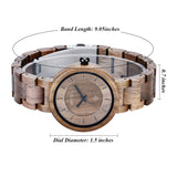 BEWELL Men/Womens Wooden Watch,Natural Handmade Minimalist Adjustable Wood Quartz Wristwatch BEWELL