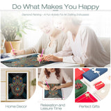 Sanjee Diamond Art Painting Kits for Adults, Buddhism 5D DIY Round Full Drill Gem Art Crafts for Home Wall Decor Gift, 12x16inch Sanjee