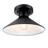 Westinghouse 6112900 Watts Creek 11 Inch Rustic/Arts & Crafts One-Light Outdoor Semi Flush Mount Ceiling Light, Dark Sky Friendly, Textured Black Finish Westinghouse