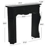 Creative Co-Op Victorian Fireplace Mantel, Black Creative Co-Op