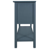 Wood Console Table Sofa Table, 45'' Modern Console Table Sofa Table for Living Room with 2 Drawers, 2 Cabinets and 1 Shelf,Easy to Assemble (Blue) Anwick