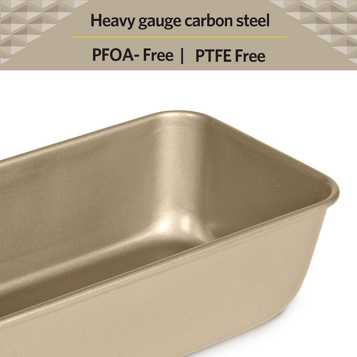 Glad Loaf Baking Pan Nonstick - Heavy Duty Metal Bakeware for Bread and Cakes, 9.5 x 5.5 x 3 inches Glad