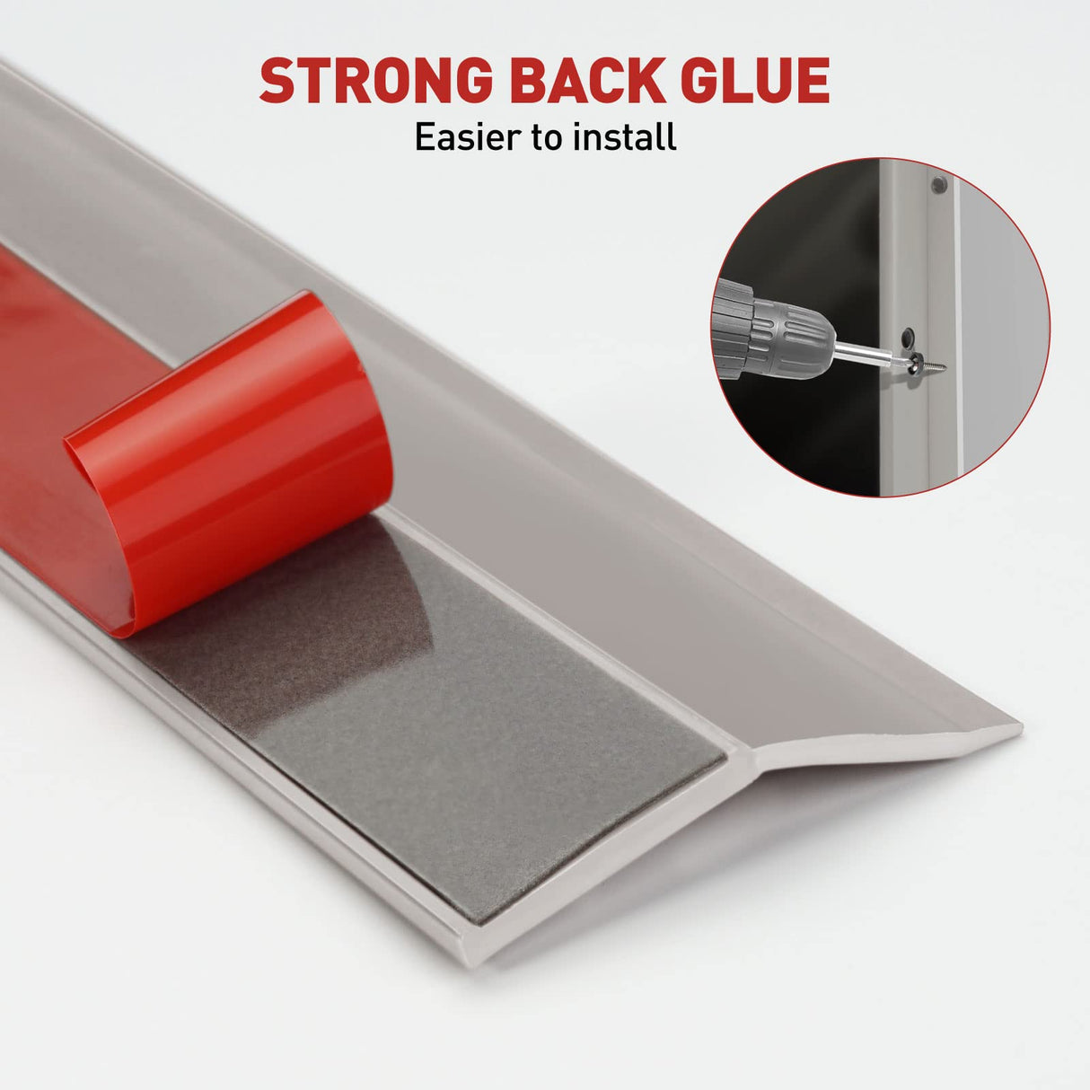 FOSLUOC Garage Door Seal Top and Sides Seal Strip 34FT Rubber Weather Stripping Replacement Soft and Hard Composite, Weatherproofing Universal Sealing (Grey) FOSLUOC