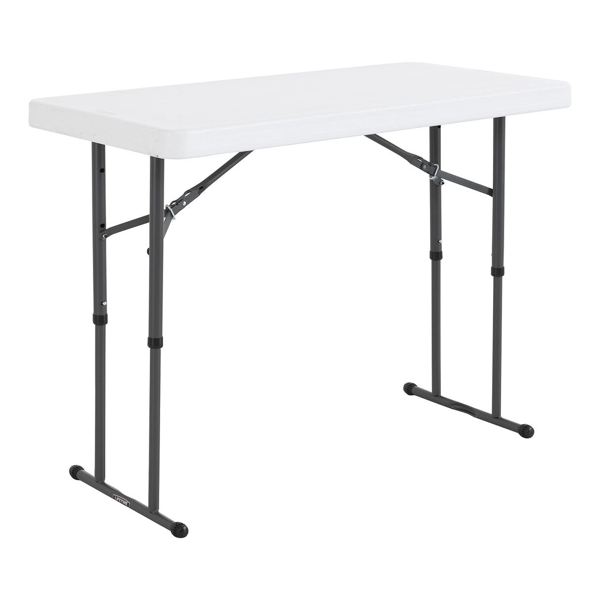 Lifetime Commercial Height Adjustable Folding Utility Table, 4-Foot Lifetime
