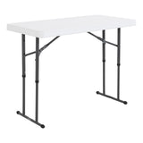 Lifetime Commercial Height Adjustable Folding Utility Table, 4-Foot Lifetime