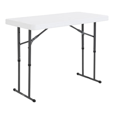 Lifetime Commercial Height Adjustable Folding Utility Table, 4-Foot