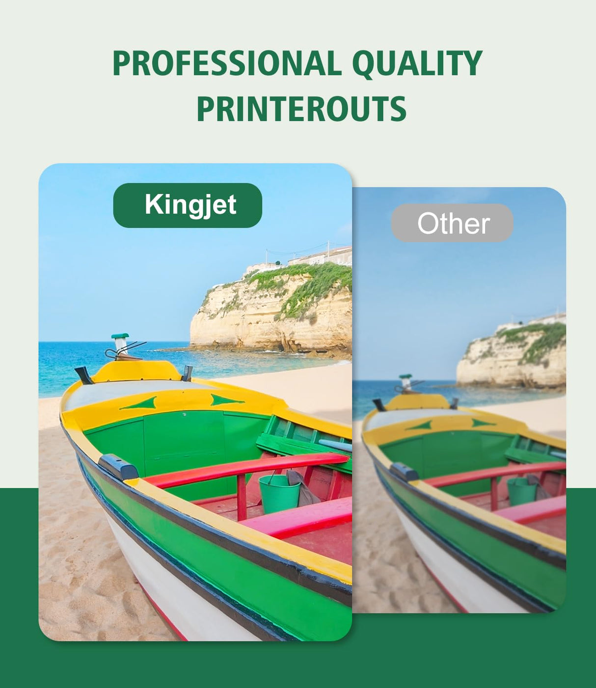 Kingjet LC401 Ink Cartridges Replacement for Brother LC401 Ink Cartridges Compatible with LC401 Ink Cartridges for Brother Printer MFC-J1010DW MFC-J1170DW MFC-J1012DW, 4PK（Black/Cyan/Magenta/Yellow Kingjet