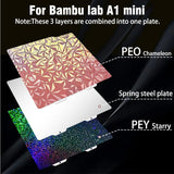 Wefuit 3D Double-Sided Printing Smooth Chameleon PEO + Smooth Starry PEY Build Plate Bed Platform 184x184mm Suitable for Bambu Lab A1 Mini Wefuit