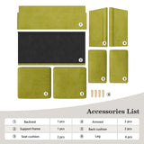 Vesgantti 65" Green Loveseat, Comfy Mid-Century Modern 2-Seat Sofa, No-Tool Assembly Small Couch for Living Room & Bedroom Vesgantti