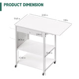 Yumkfoi 3D Printer Stand Table with Filament Storage, Foldable & Mobile 3D Printer Workstation Desk Cart with Filament Spool Holder, 3D Printer Accessories for 3D Printing Studio Home Office Workshop Yumkfoi