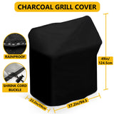 Outdoor Charcoal Grill with Smoker, Leonyo 14Inch Wide Charcoal Grill with Offset Smoker for Backyard Party Cooking, 438 Sq.in. BBQ Cooking Surface,Black Leonyo