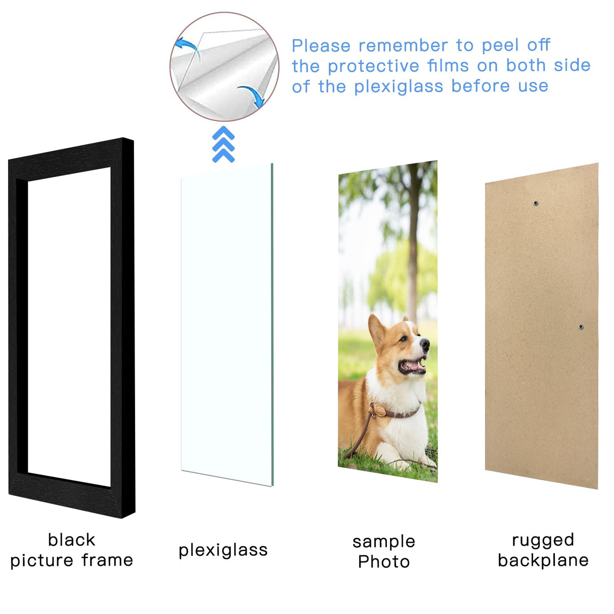 Rexllon Black Picture Frames Collage Wall Decor 10 Pack, Gallery Wall Frame Set for Wall Mounting or Tabletop Display, Multi Sizes Including 8x10, 5x7, 4x6 Family Photo Frames Rexllon