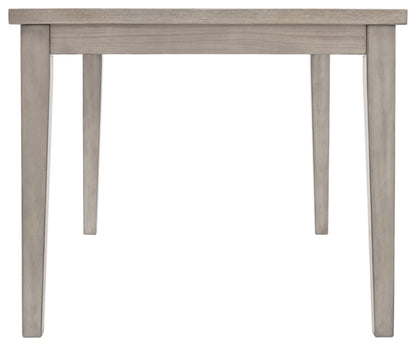 Signature Design by Ashley Parellen Modern Farmhouse Rectangular Dining Room Table, Gray - WoodArtSupply