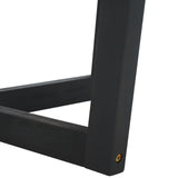 SAFAVIEH Outdoor Collection Leo Natural/Black 4-Leg Round Coffee Table, Ideal for Deck, Patio, Backyard, Sunroom SAFAVIEH