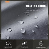 Solaste Aluminum Patio Furniture Set,5 Pieces Modern Outdoor Conversation Set Sectional Sofa with Upgrade Cushion and Coffee Table,Grey Solaste