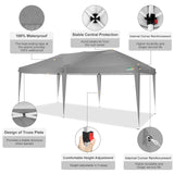COBIZI Canopy 10x20 Pop Up Canopy Tent 10x20ft Waterproof Party Tent Ez Up Canopy Tents for Parties Wedding Outdoor Commercial Event Gazebo Portable Instant Tent for Backyard Camping Carport(Gray. COBIZI