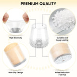 BALEINE 16 Pack Silicone Chair Leg Floor Protectors, Stool Leg Protectors Cap, Non-Slip Chair Leg Caps for Hardwood Floors (Clear & Small, 16 Pack) BALEINE