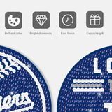 8 Pcs Baseball Diamond Art Coasters Kits with Holder, Diamond Painting Coaster Kits DIY Crafts for Adults Diamond Art Painting Kits Supplies for Los Angeles Gift Bartogro