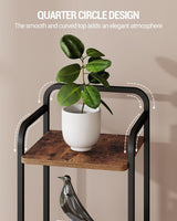 Hzuaneri Bookcase Bookshelf, Narrow Book Shelf, Industrial Corner Shelf Storage Organizer, Slim Shelving Unit for Home Office, Living Room, Bedroom, Kitchen, 7-Tier Rustic Brown and Black BC24701B Hzuaneri