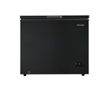 Frigidaire EFRF7003-BLACK Chest Deep Freezer, 7 Cu. Ft, Black Adjustable Thermostat-Removable Vinyl Coated Wire Basket-Easy Defrost Drain Frigidaire