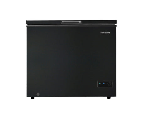 Frigidaire EFRF7003-BLACK Chest Deep Freezer, 7 Cu. Ft, Black Adjustable Thermostat-Removable Vinyl Coated Wire Basket-Easy Defrost Drain Frigidaire