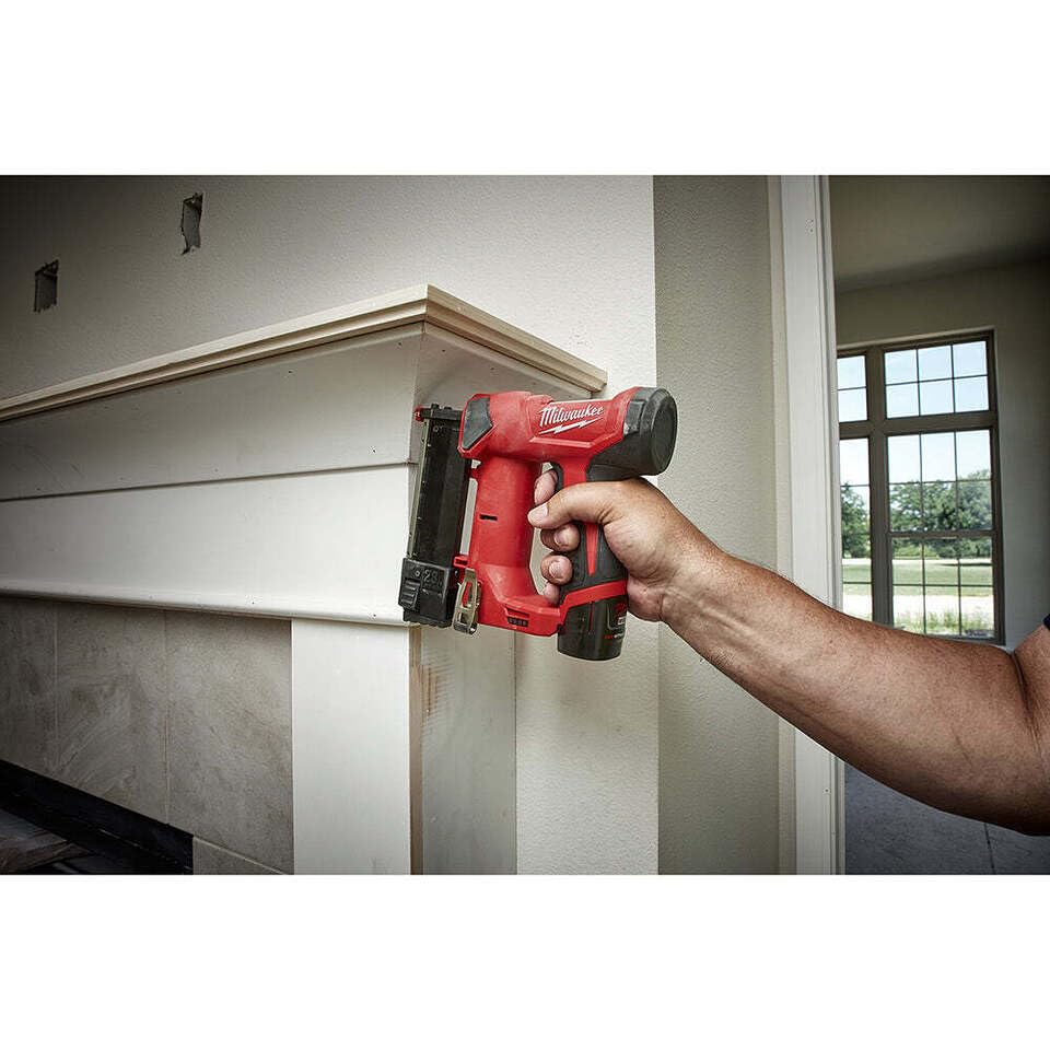 For Milwaukee 2540-21 M12 12V 23 Gauge Lightweight Compact Cordless Pin Nailer Kit - WoodArtSupply