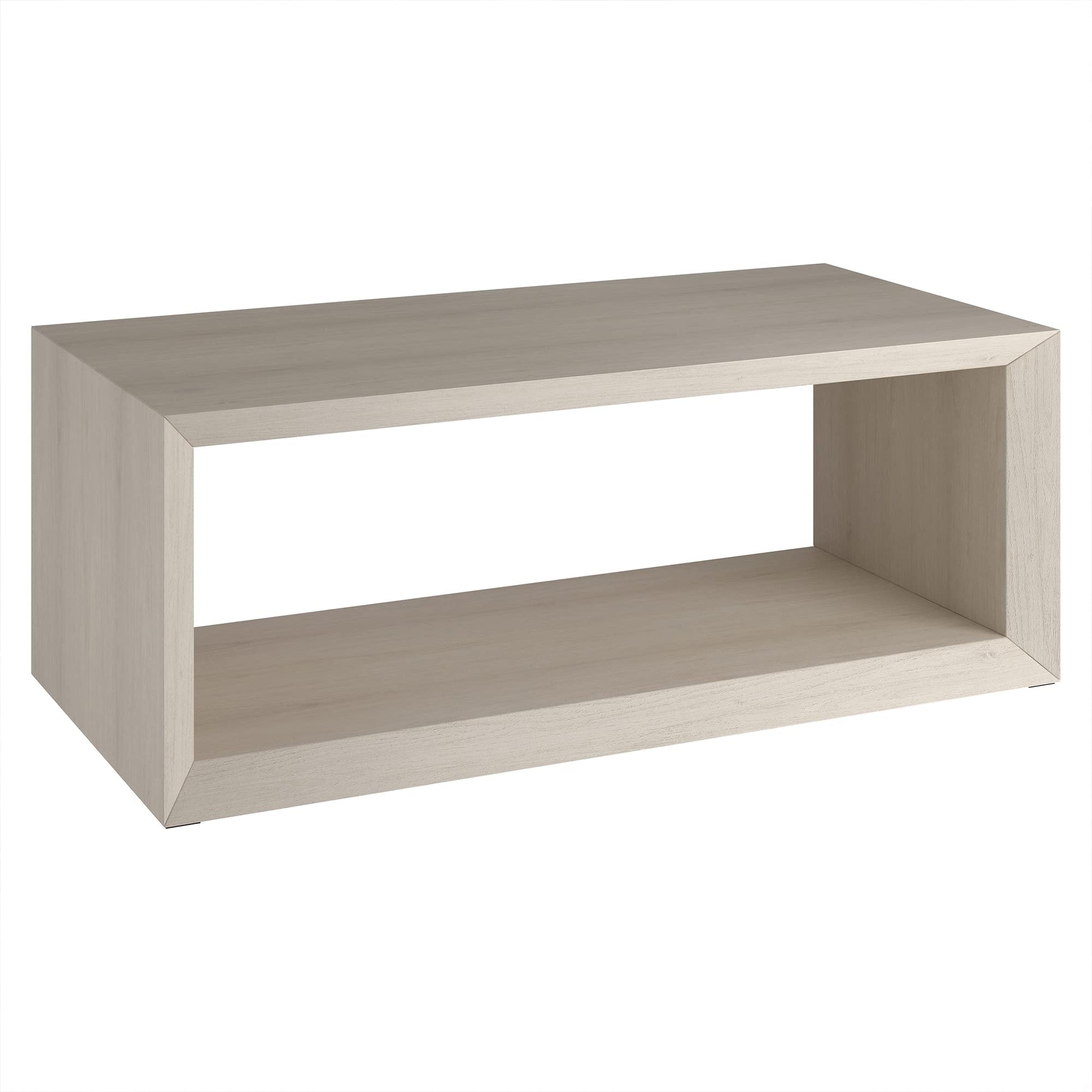 Henn&Hart Osmond Coffee Table, 48" Wide, White - WoodArtSupply