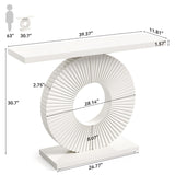 1Easylife Modern Console Table, Wooden Hallway Entry Table, Rectangular Sofa Tables for Living Room, Bed Room, Home Office, White 1Easylife