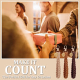 FREEBLOSS 6 Set Macrame Keychain Lanyard Kit DIY Macrame Palm Leaf Keychain Kit with Instruction Macrame Wristlet Macrame Hanging Decor DIY Macrame Kit for Beginners FREEBLOSS