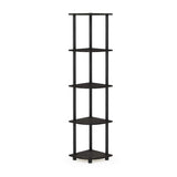 Furinno Turn-N-Tube 5 Tier Corner Display Rack Multipurpose Shelving Unit, 1-Pack, Espresso/Black Furinno