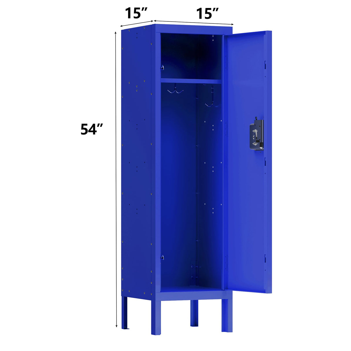 YESER Metal Storage Locker, School Locker Cabinet Lockers for Employees Gym Lockers, Lockable Storage Cabinet Small Locker for Bedroom, 54" Height Steel Locker for Home, Office, Blue YESER
