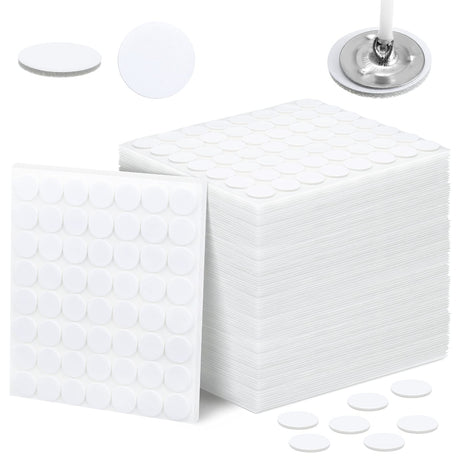 Zonon 1120 Pieces 20 Sheets Candle Making Wick Stickers Double-Sided Heat Resistance Hot Wax Wick Stickers for Candle Making(15 mm,White) Zonon
