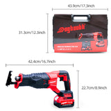 Dogtooth 21V Cordless Reciprocating Saw Kit, 3,000 Strokes Per Minute, Compatible with Makita 18V Battery, 2 * 4.0 Ah Batteries, Charger, 4 Saw Blades and Carry Case dogtooth