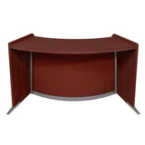 Romig Marque Curved ADA Compliant Reception Station Standalone or Add-On- Mahogany Romig