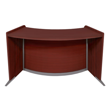 Romig Marque Curved ADA Compliant Reception Station Standalone or Add-On- Mahogany Romig