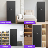 10-15-Gun Capacity Rifle Safe with Quick Access Digital Keypad - Anti-Theft & Anti-Pry Design Home Security Safe with Adjustable Pegboard Shelves for Pistols, Easy Assembly Rifle Cabinet MSYCOST