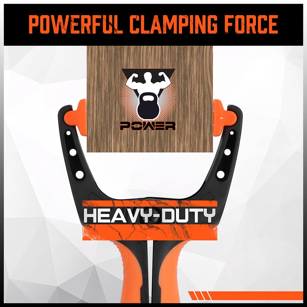 HORUSDY 8-Pack Spring Clamps Heavy Duty, 5-inch Large Plastic Clamps for Crafts with 2-3/8Inch Jaw Opening for DIY, Gluing, Clamping and Securing HORUSDY