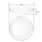 FOYO Oven Basics Glass Plate Set, 10 inch Round Tempered Glass Pie Dish, Set of 2 FOYO