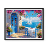 Natuyalo Paint by Numbers Kit for Adults Beginners, 16" Wx20 L Canvas Pictures Drawing Acrylic Paintwork with 3 Pcs Paintbrushes, Seaside Cityscape Natuyalo