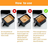 Air Fryer Liners Disposable for Ninja Airfryer: 125pcs 8.7x5.5" Rectangle Parchment Paper for Air Fryer Dual Basket Ninja DZ201 DZ401 Foodi 8Qt and Above Air Fryer liner Accessories DNSSY