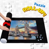 Collectix Premium Felt Puzzle Mat Roll Up - Non-Slip and Beautifully Soft - 3in1 Jigsaw Puzzle Storage for 500, 1000 and 1500 Pieces - Portable Saver, Keeper and Holder Collectix