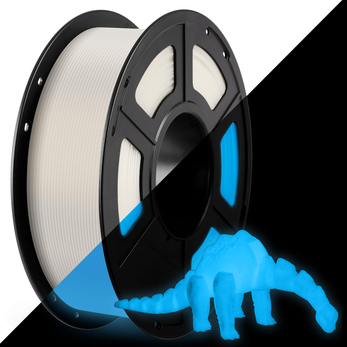 ANYCUBIC PLA 3D Printer Filament, Glow in The Dark, 3D Printing PLA Filament 1.75mm Dimensional Accuracy +/- 0.02mm, 1KG Spool (2.2 lbs), Glow Blue ANYCUBIC