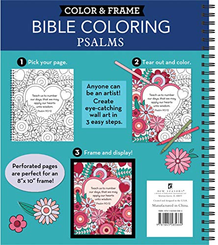 Color & Frame - Bible Coloring: Psalms (Adult Coloring Book) New Seasons