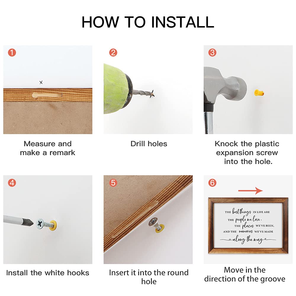 CHDITB The Best Things In Life Framed Wood Sign Plaque(16"×11"), Wooden Wall Table Sign with Scripture Bible Verse Quotes, Vintage Family Sign Housewarming for Home Bedroom Farmhouse Guest Room CHDITB